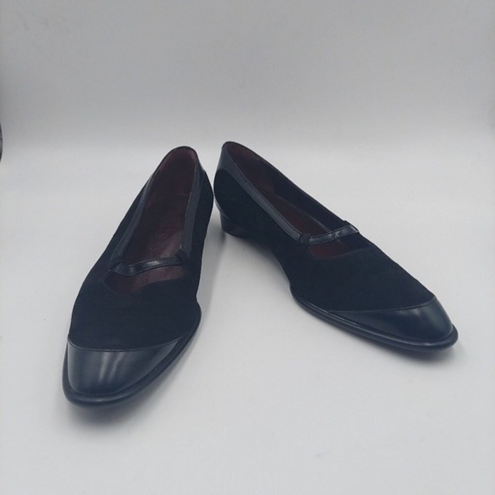 TODS Women's black Suede Leather Mary Jane Flat Loafers. 37.5. - Picture 2 of 7